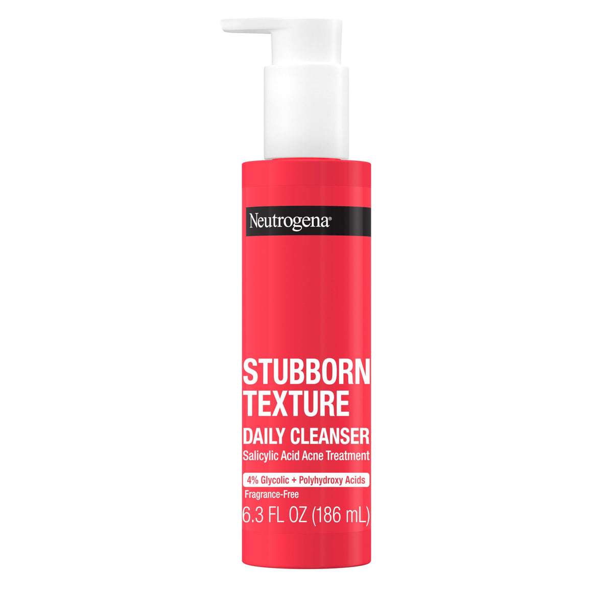 Neutrogena front packaging showing cleanser tube and benefit of smoothing skin