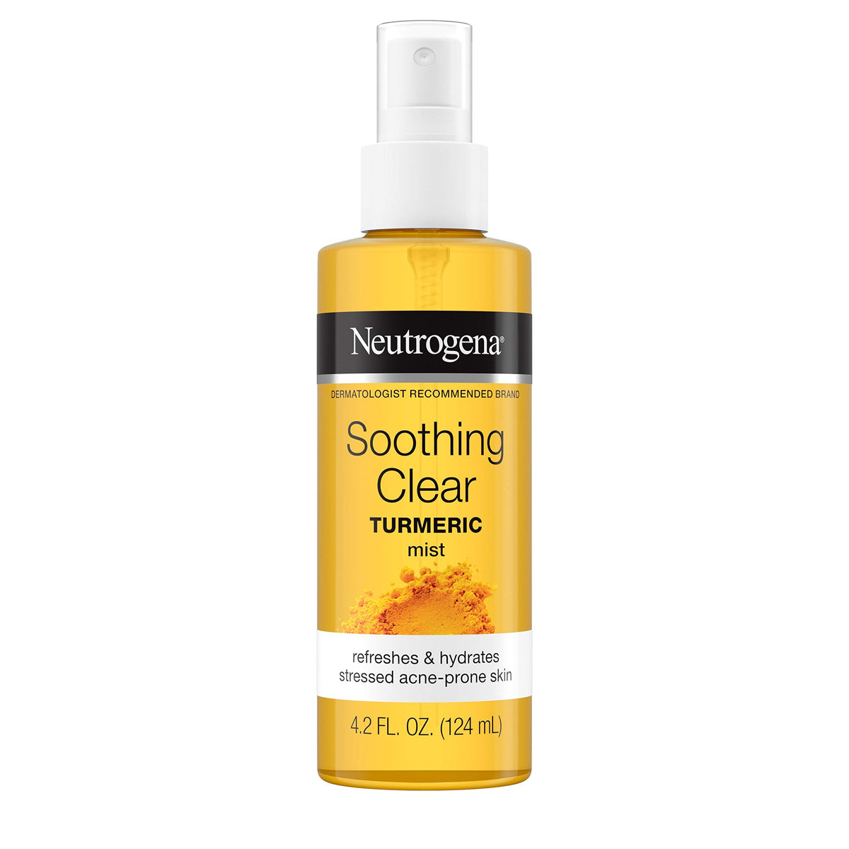 Neutrogena front packaging showing turmeric mist and clear bottle for quick hydration