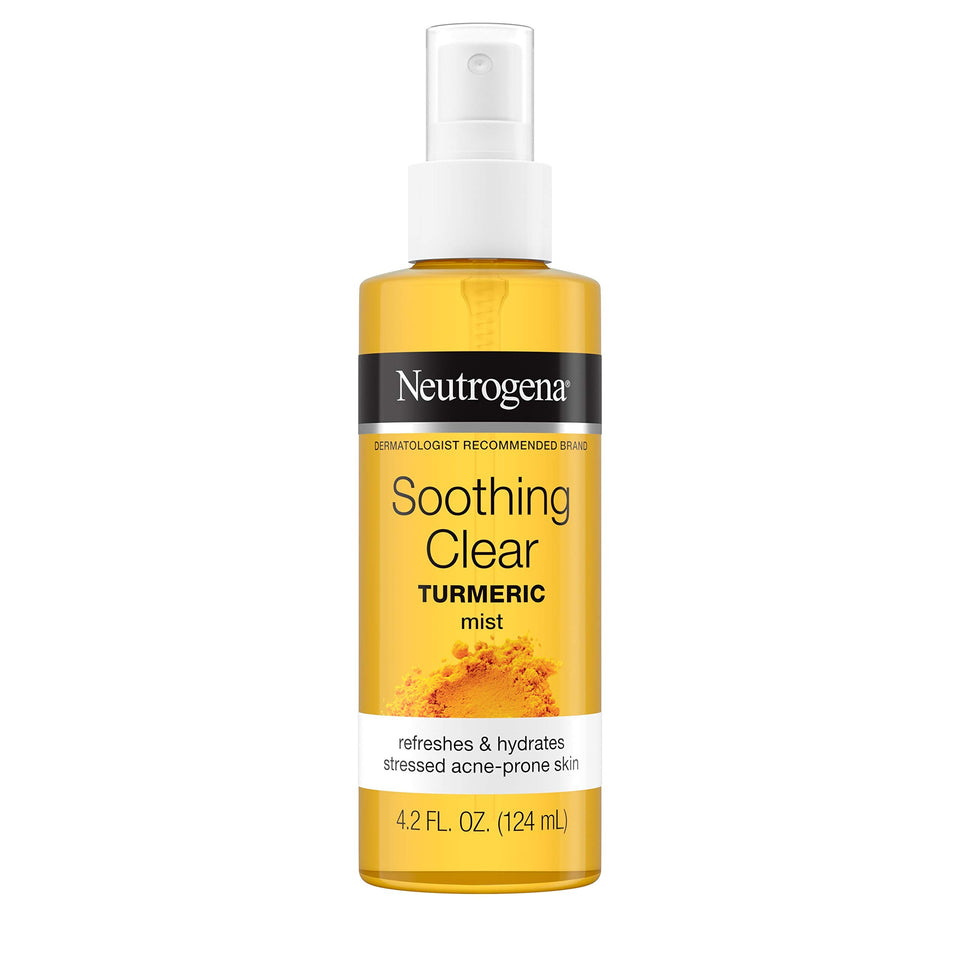 Neutrogena front packaging showing turmeric mist and clear bottle for quick hydration