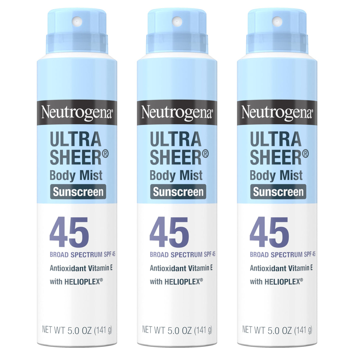Neutrogena front packaging showing SPF 45 protection and matte finish benefit