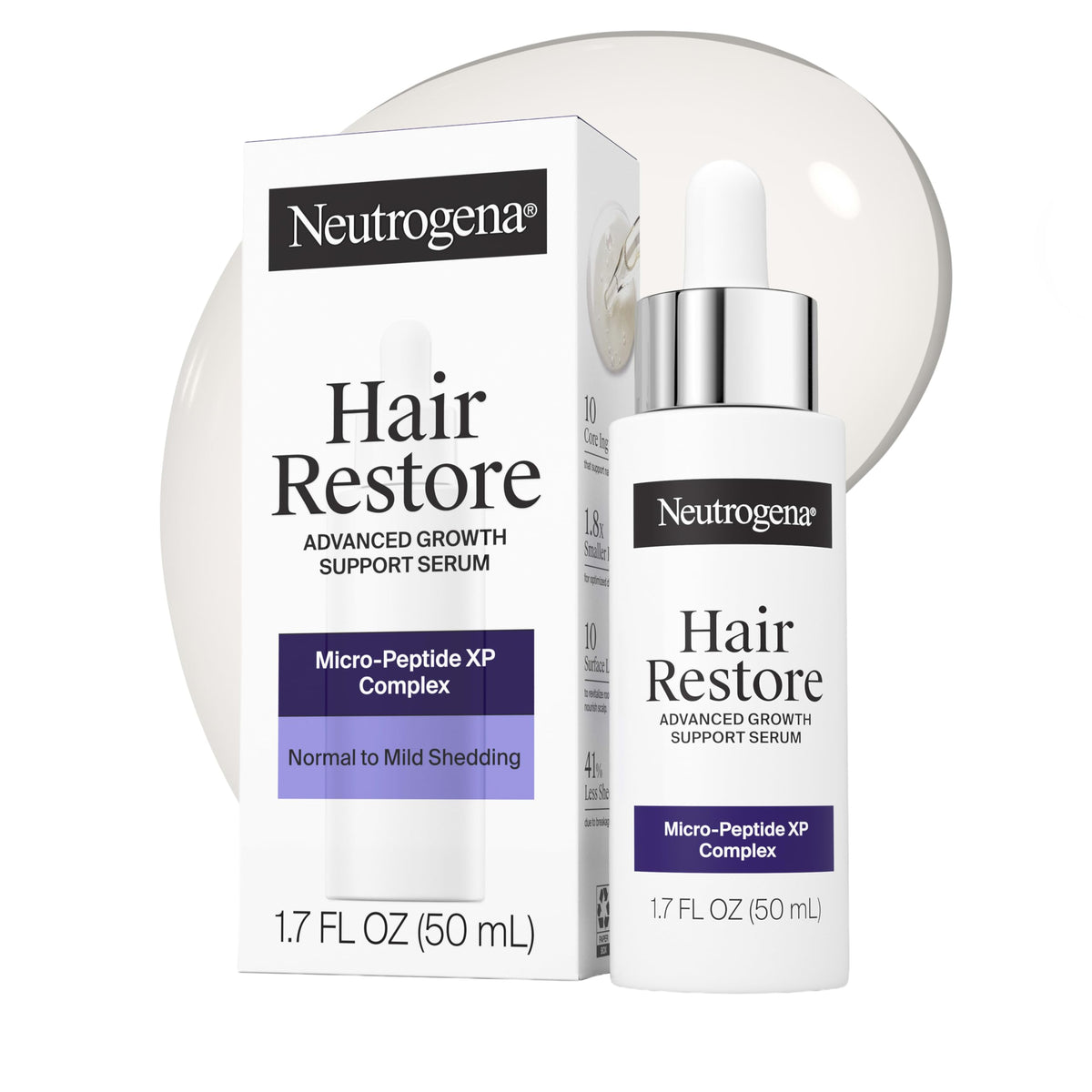 Neutrogena front packaging showing bottle and benefit of targeted scalp care