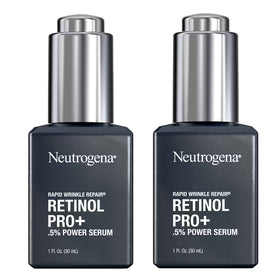 Neutrogena twin pack front view showing compact travel bottles and benefits