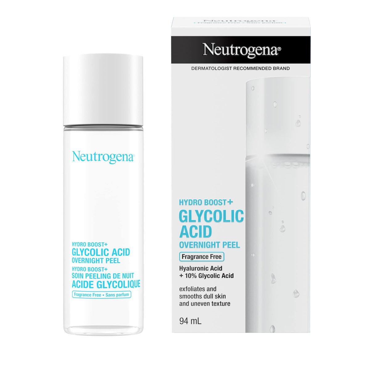 Neutrogena front packaging showing product name and benefits for clearer skin