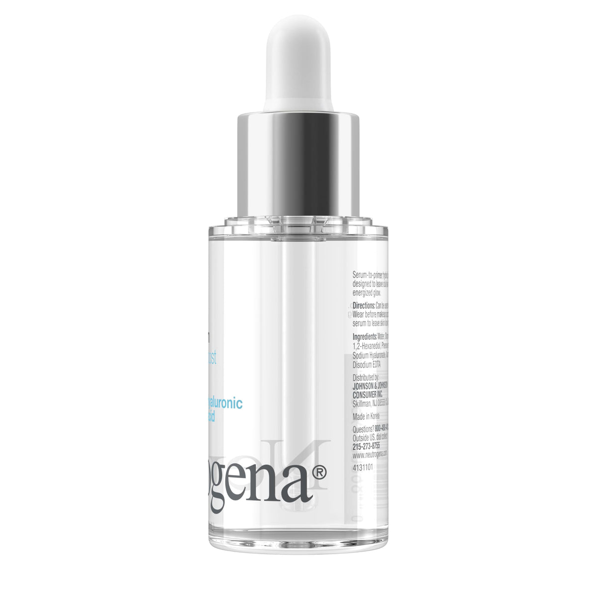 Neutrogena 1 oz bottle next to ruler showing compact, travel-friendly size benefit