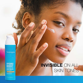 Neutrogena moisturizer spread on hand demonstrating lightweight hydration