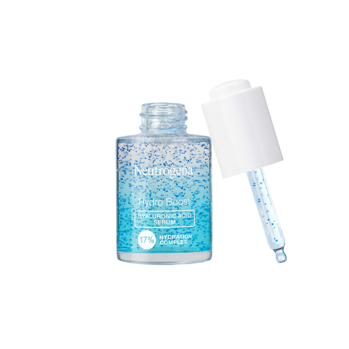 Neutrogena bottle next to credit card to show 1 fl. oz size and travel-friendly benefit