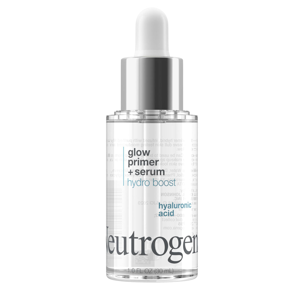 Neutrogena front packaging bottle showing product and glowing finish benefit