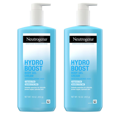 Neutrogena Hydro Boost front packaging showing clean, clinical moisturizer benefits
