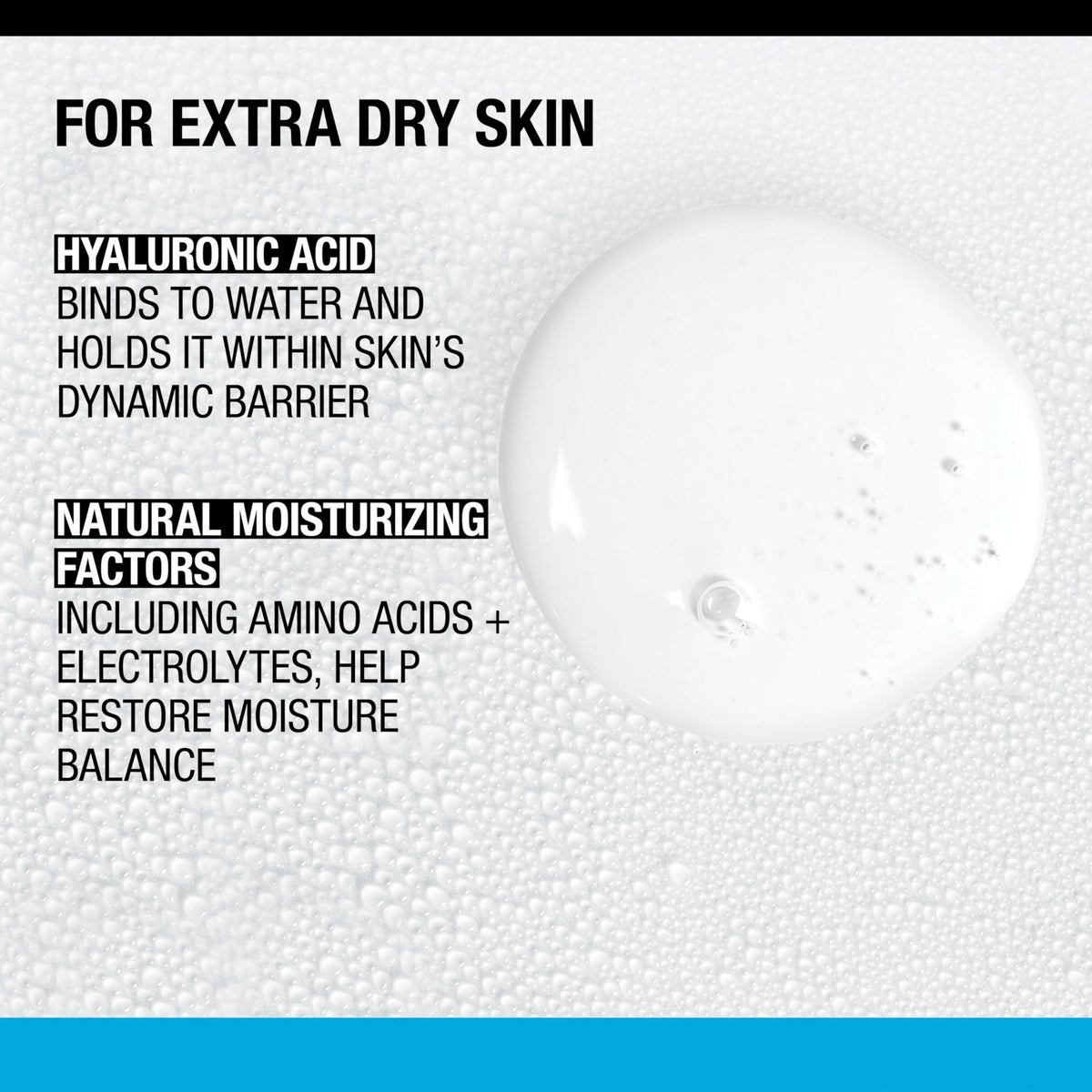 Neutrogena glass bottle close-up highlighting the recyclable design and purity