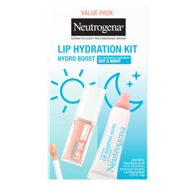 Neutrogena front packaging showing both lip treatments and kit benefit