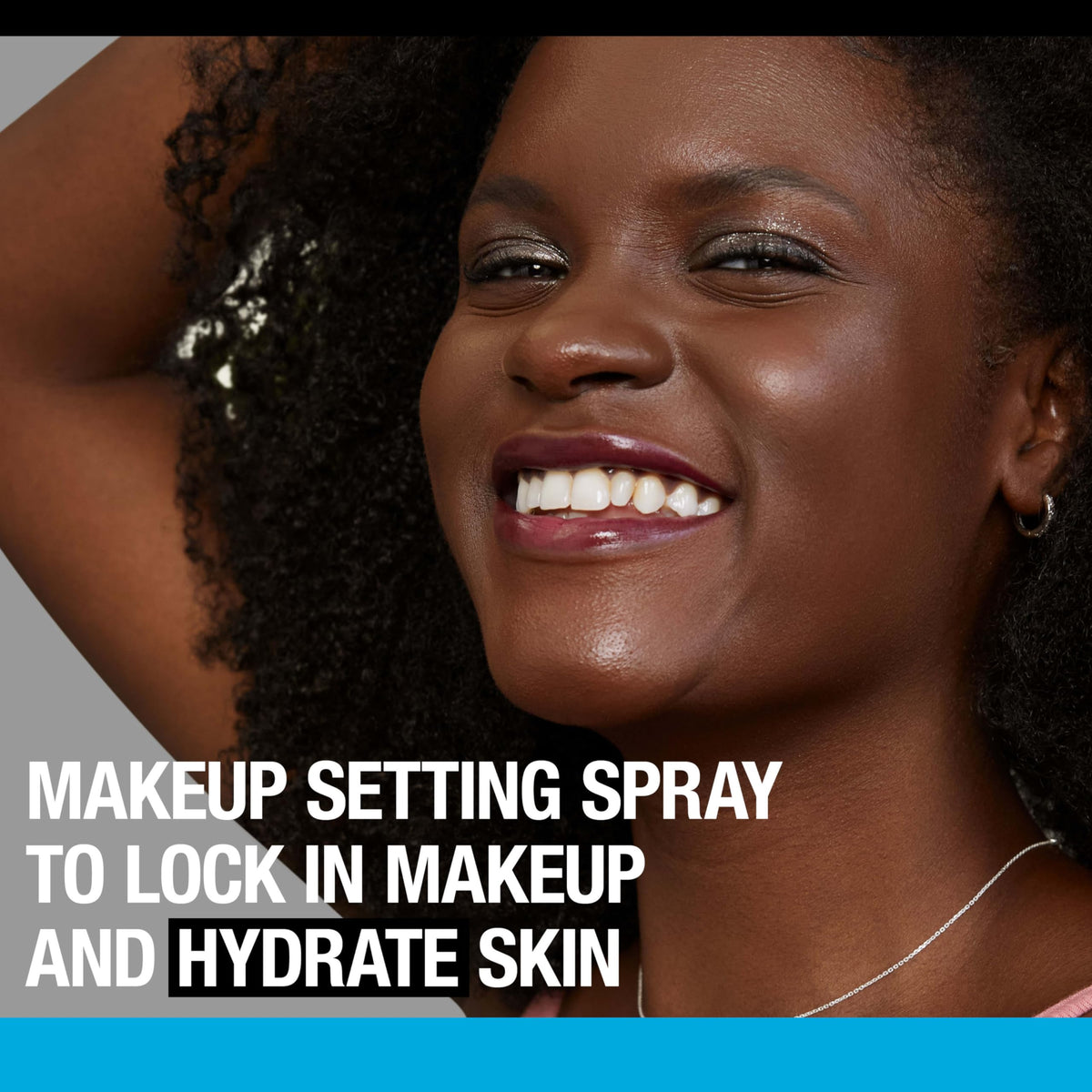 Neutrogena mist on hand texture showing lightweight hydration