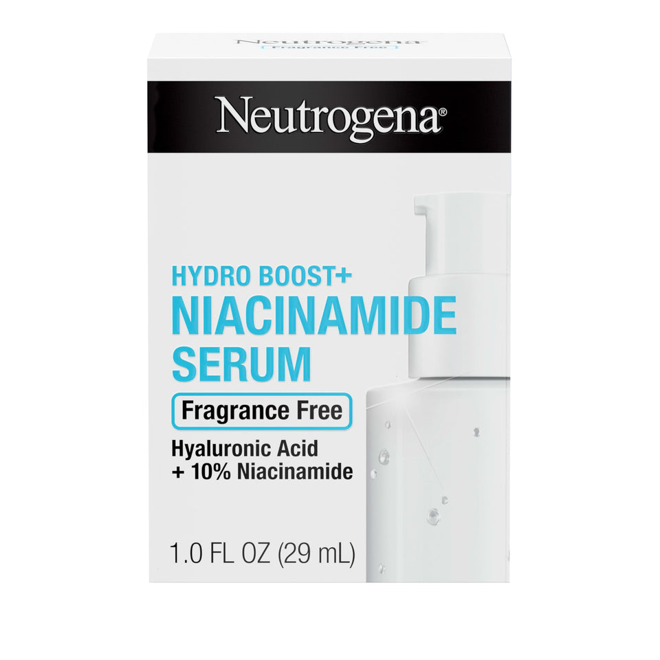 Neutrogena front packaging showing bottle and product name benefits