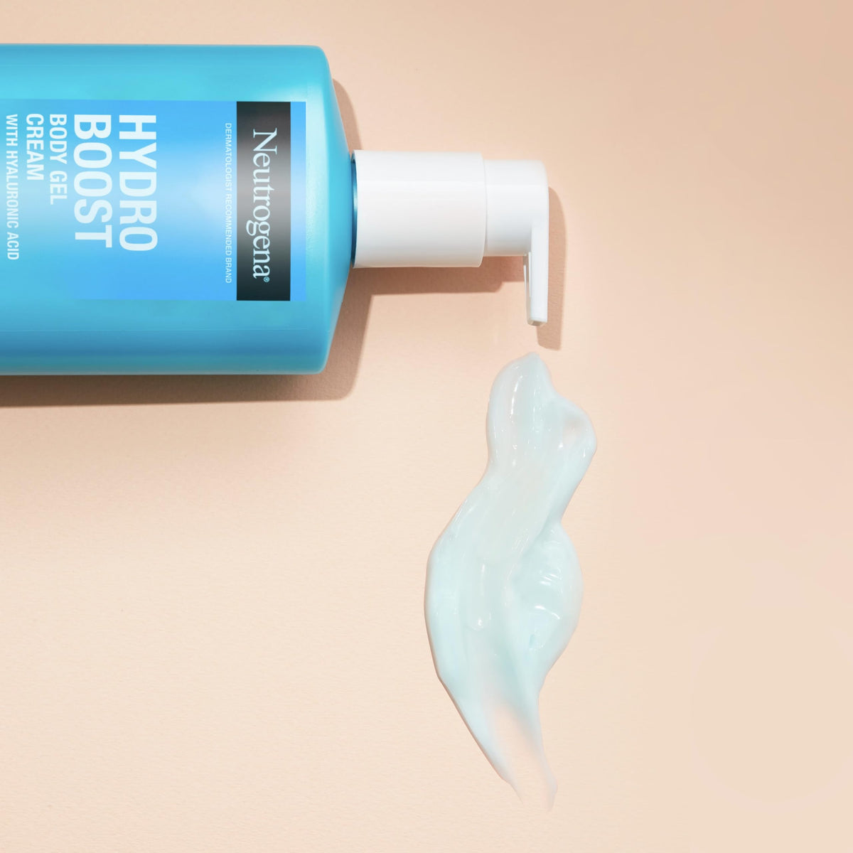 Neutrogena Hydro Boost open cap with gel-cream texture demonstrating quick absorption