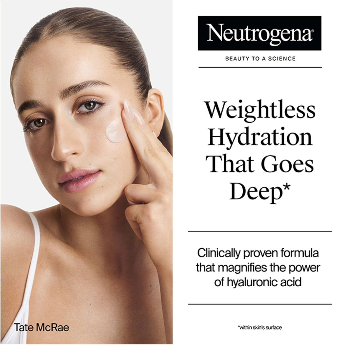 Neutrogena Hydro Boost open jar of water gel showing lightweight texture for fast hydration