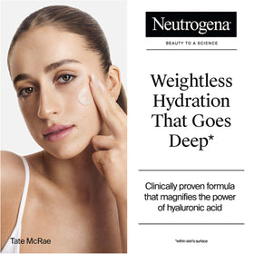 Neutrogena Hydro Boost open jar of water gel showing lightweight texture for fast hydration