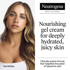 Neutrogena open jar gel cream texture demonstrating lightweight hydration benefit