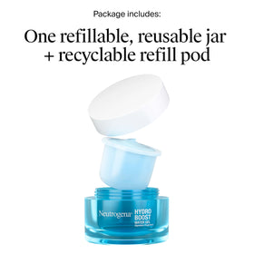 Neutrogena close-up of refill pod highlighting easy swap and reduced plastic