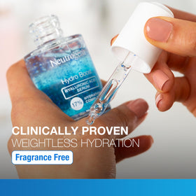 Neutrogena close-up of serum texture highlighting lightweight hydration benefit