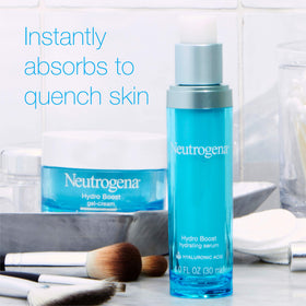 Neutrogena serum droplet on skin showing lightweight hydrating texture
