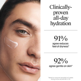 Neutrogena ingredients panel with hyaluronic acid and antioxidant callouts
