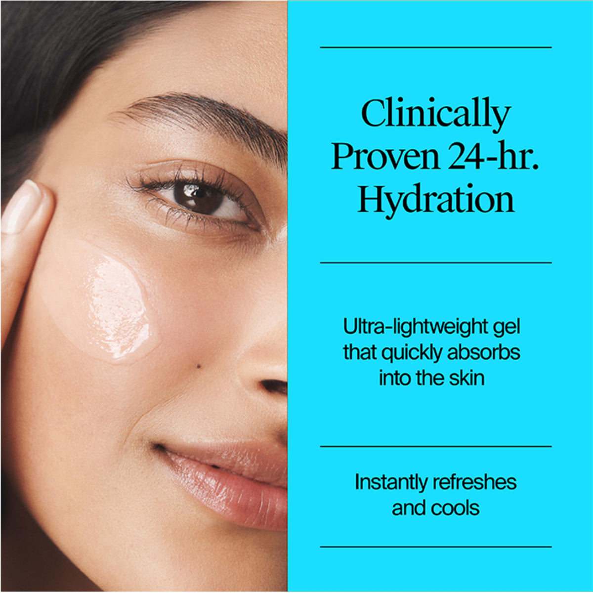 Neutrogena Hydro Boost close-up gel texture highlighting hyaluronic acid hydration benefit