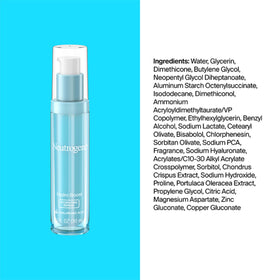 Neutrogena serum inside travel pouch for on-the-go moisture support