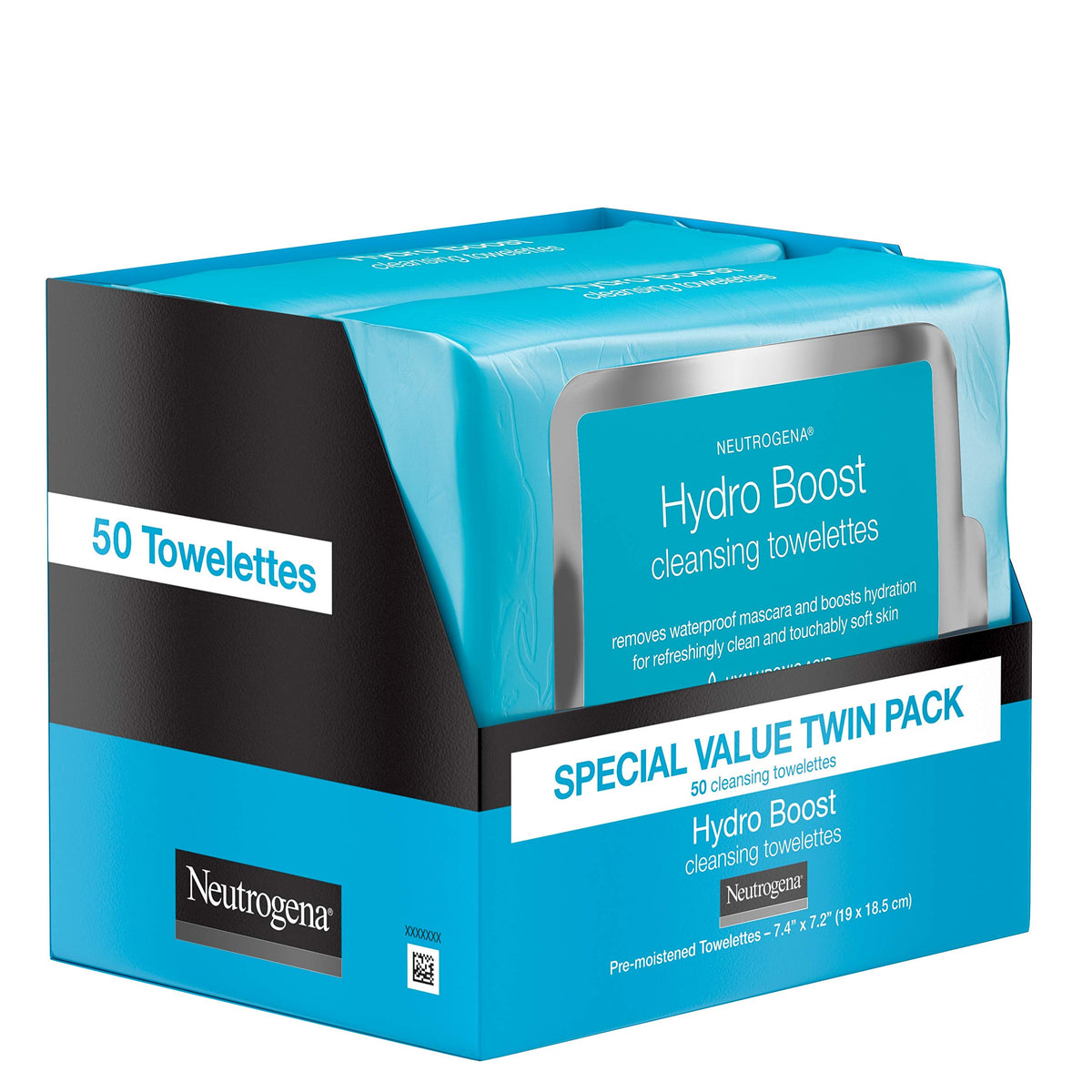 Neutrogena Hydro Boost close-up of lotion texture on cloth showing hydrating formula with hyaluronic acid