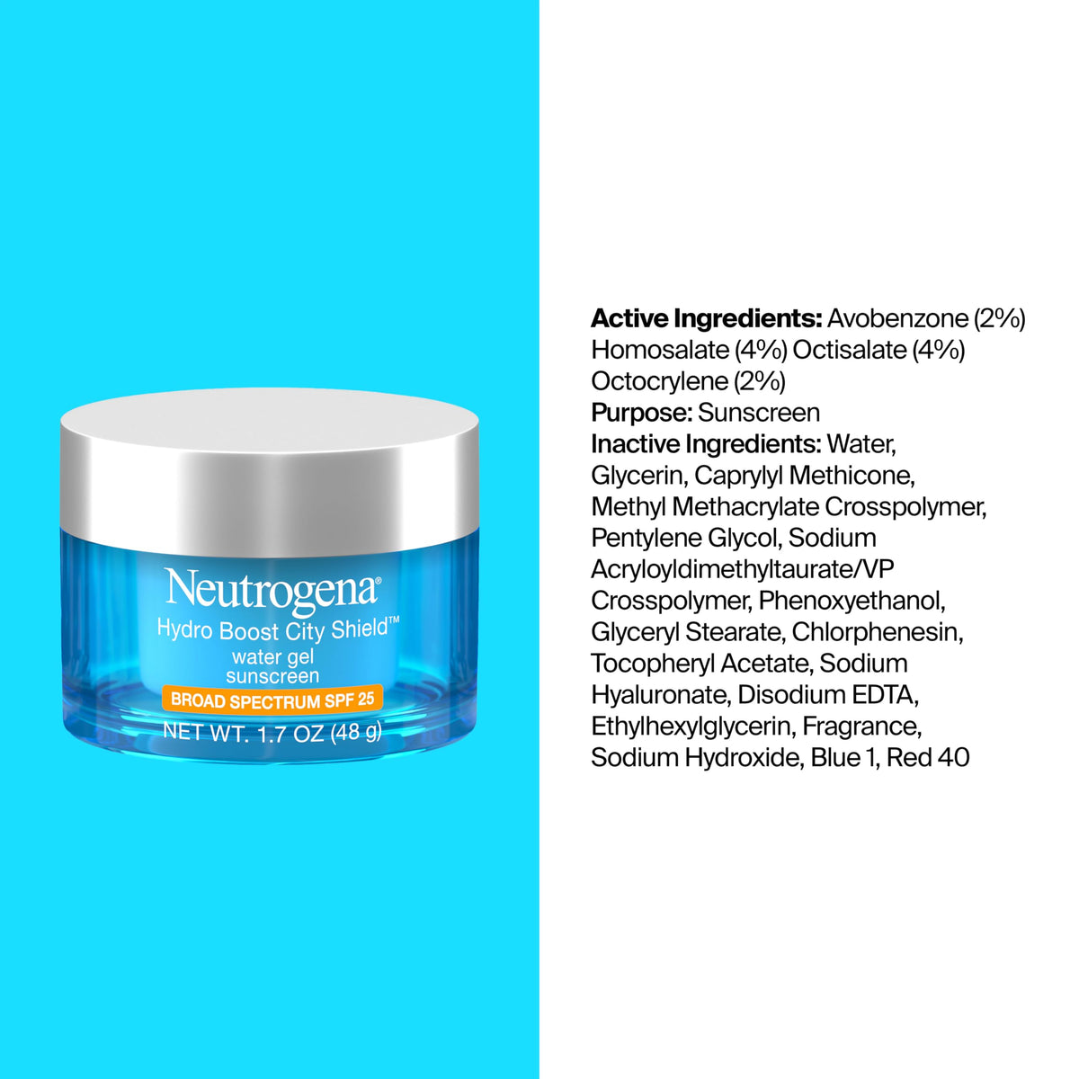 Neutrogena visual focusing on hyaluronic acid ingredient to emphasize moisture retention