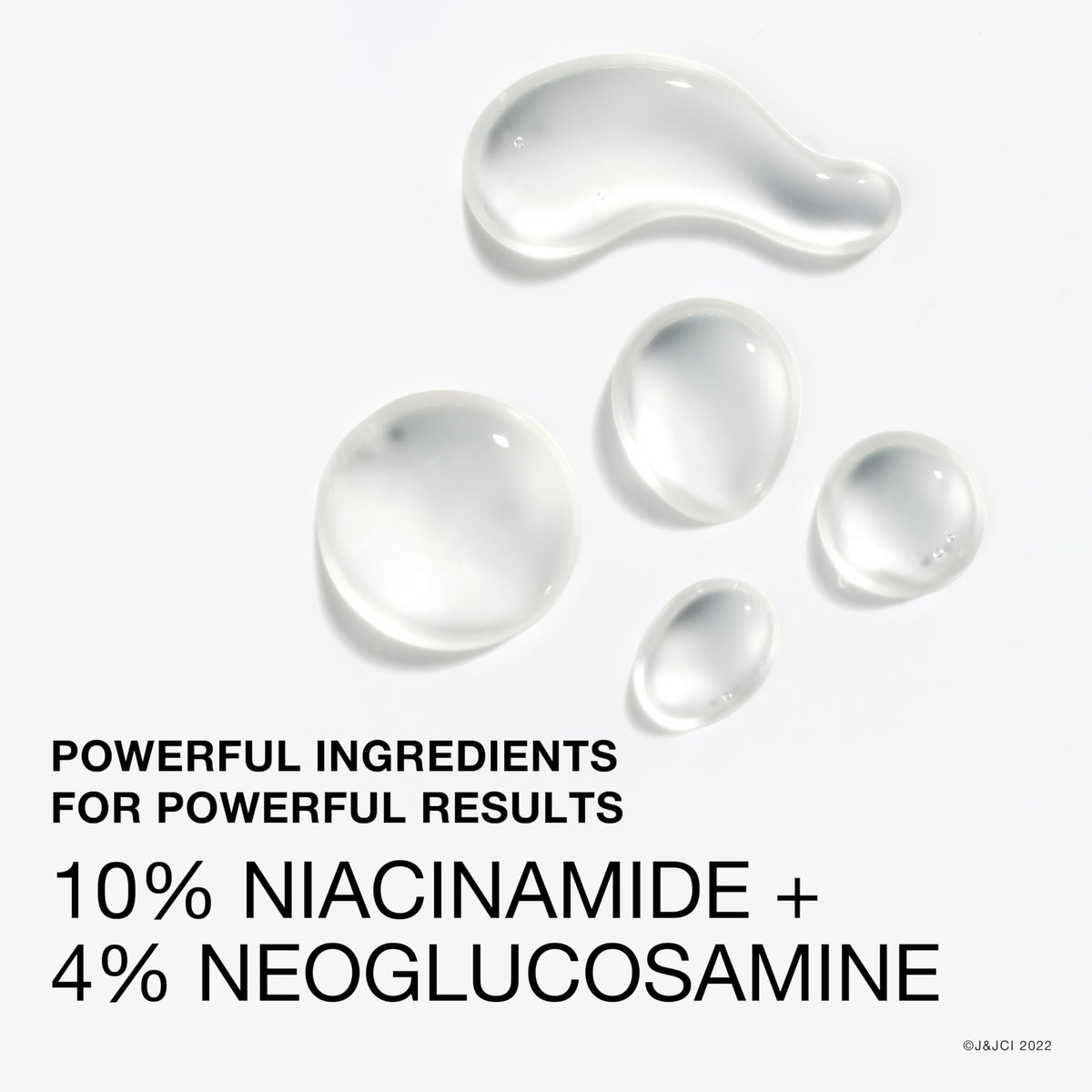 Neutrogena label closeup highlighting 10% niacinamide concentration for even tone