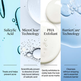 Neutrogena ingredient label close-up highlighting active acids