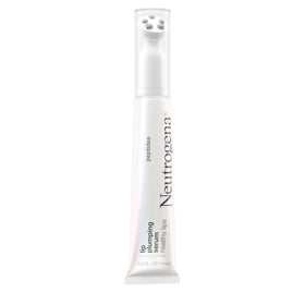 Neutrogena product label highlighting peptides and antioxidants for lip conditioning