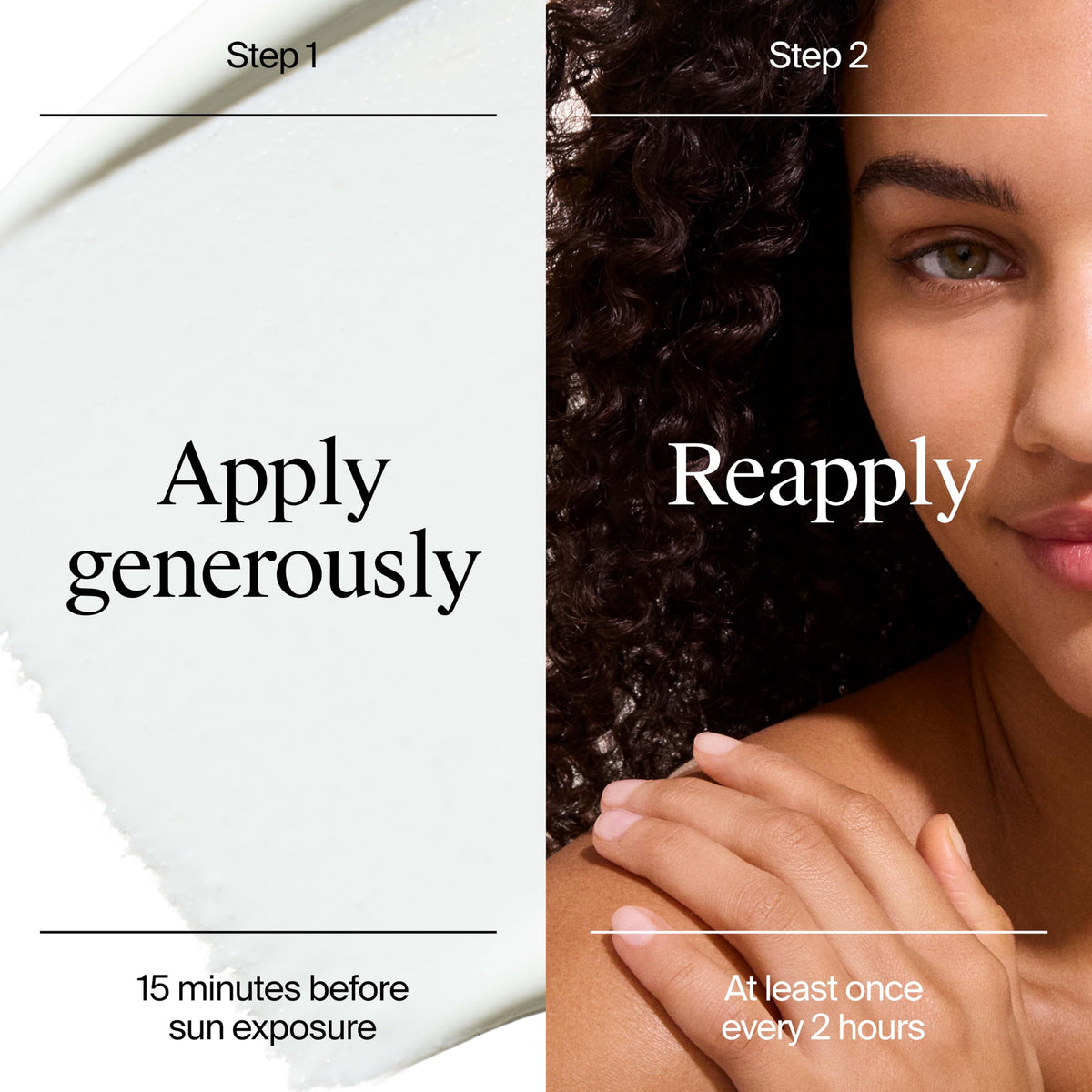 Neutrogena ingredient panel showing oxybenzone and octinoxate free reassurance