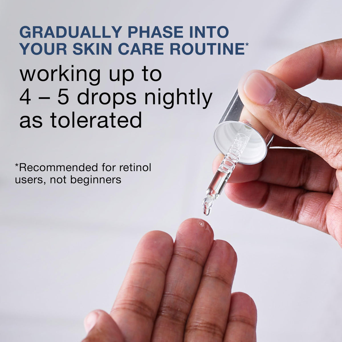 Neutrogena ingredient focus on pure retinol and emollients highlighting nourishment