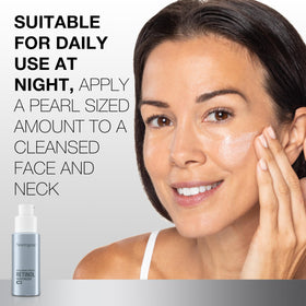 Neutrogena product with visual of retinol and hyaluronic acid highlighting actives