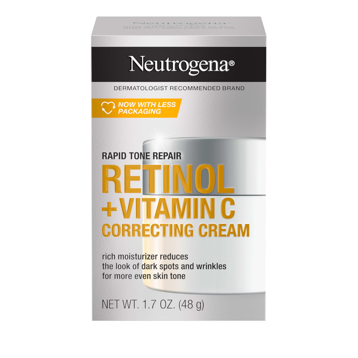 Neutrogena jar front packaging showing product and brand for clear identification