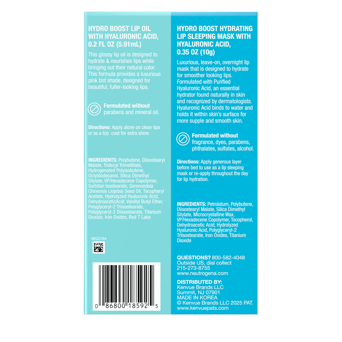 Neutrogena kit contents on vanity conveying everyday lip-care routine