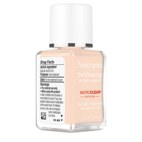 Neutrogena label and ingredient panel highlighting 0.5% salicylic acid benefit