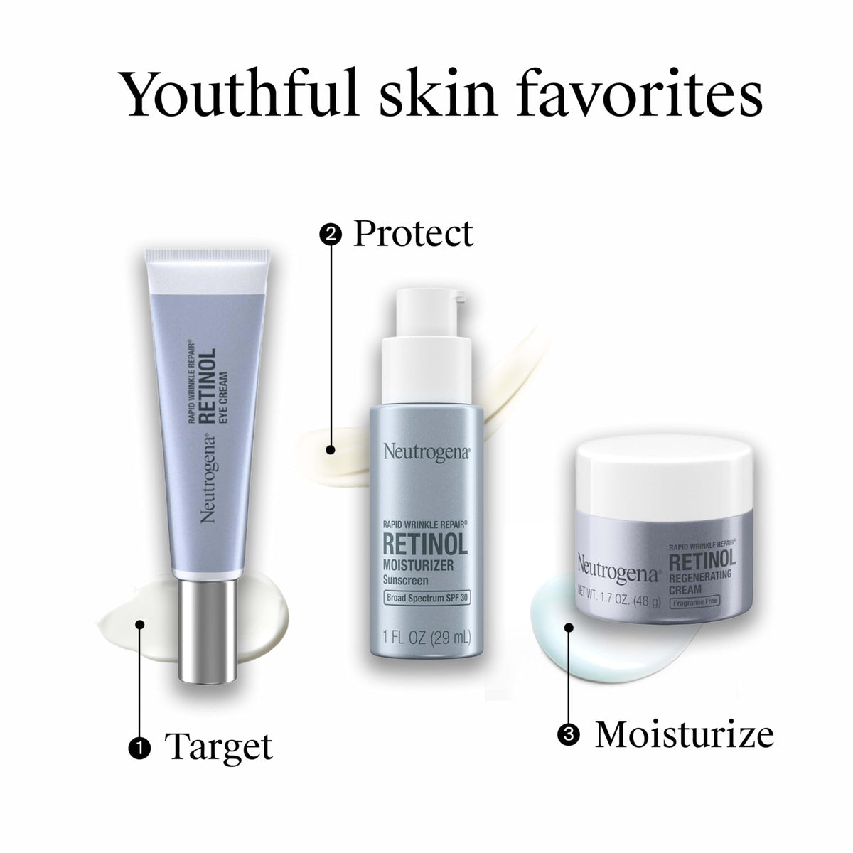 Neutrogena on bathroom counter during morning routine showing daily-use convenience benefit
