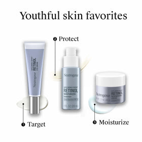 Neutrogena on bathroom counter during morning routine showing daily-use convenience benefit