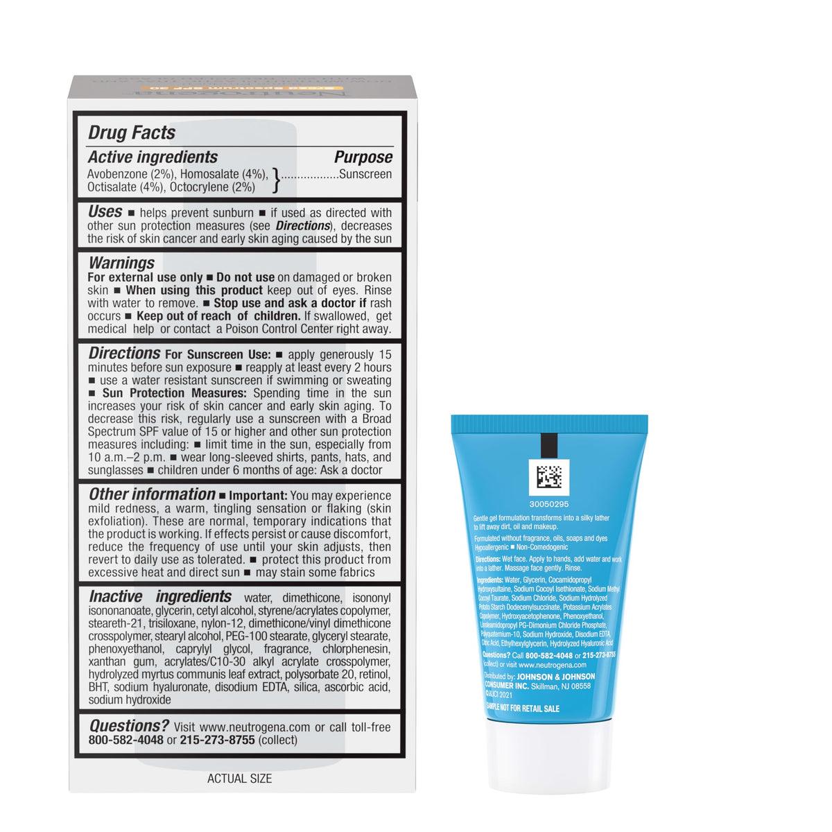 Neutrogena products on bathroom vanity showing easy daily routine benefit