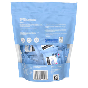 Neutrogena single wrapped wipe in a travel bag illustrating convenience on the go benefit