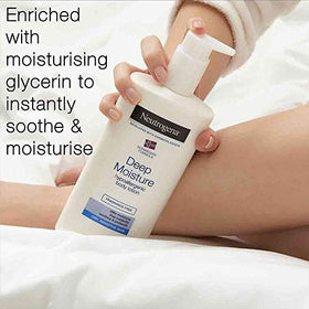 Neutrogena lotion applied on arm showing smooth, hydrated skin
