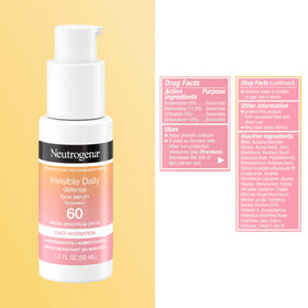 Neutrogena layered under makeup to show smooth base and radiance benefit