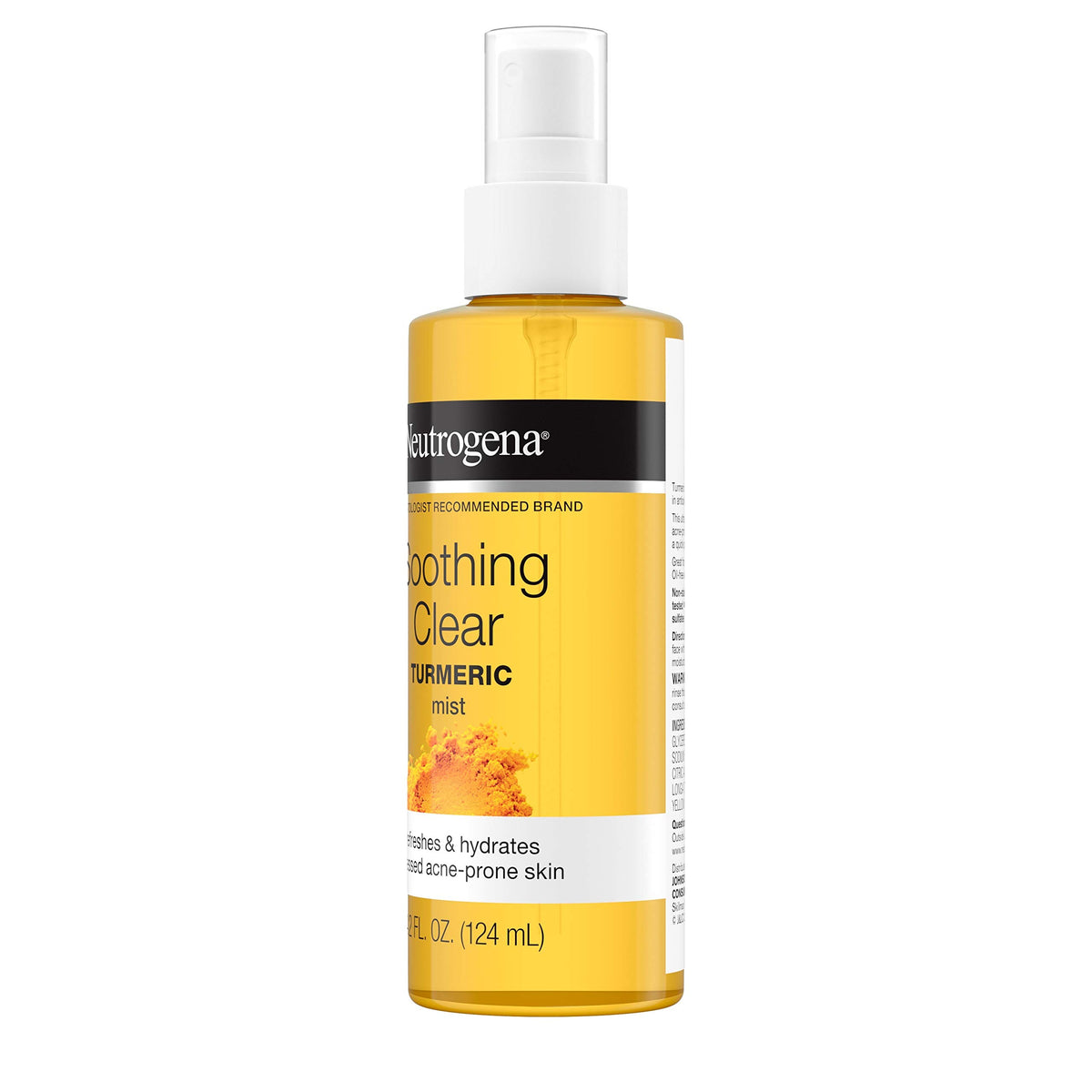 Neutrogena close-up of ultra-fine nozzle spray delivering a gentle mist for refreshment