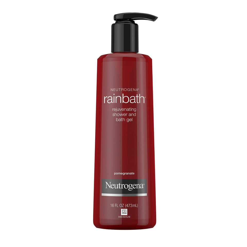 Neutrogena pomegranate front bottle showing size and benefit of gentle cleansing