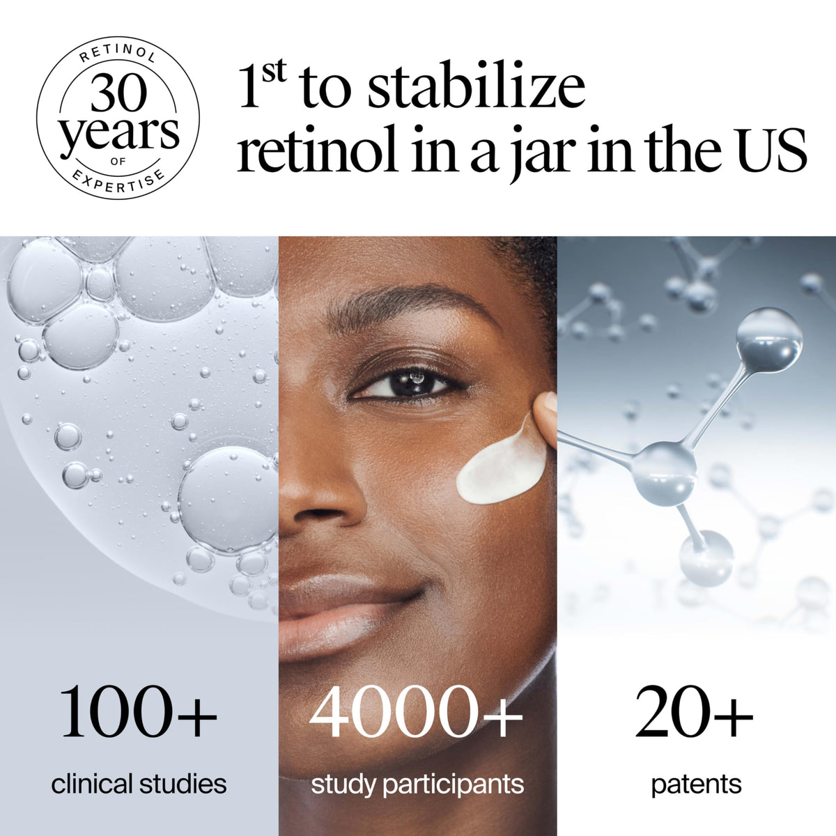 Neutrogena products with ingredient list layout, highlights retinol and hyaluronic acid