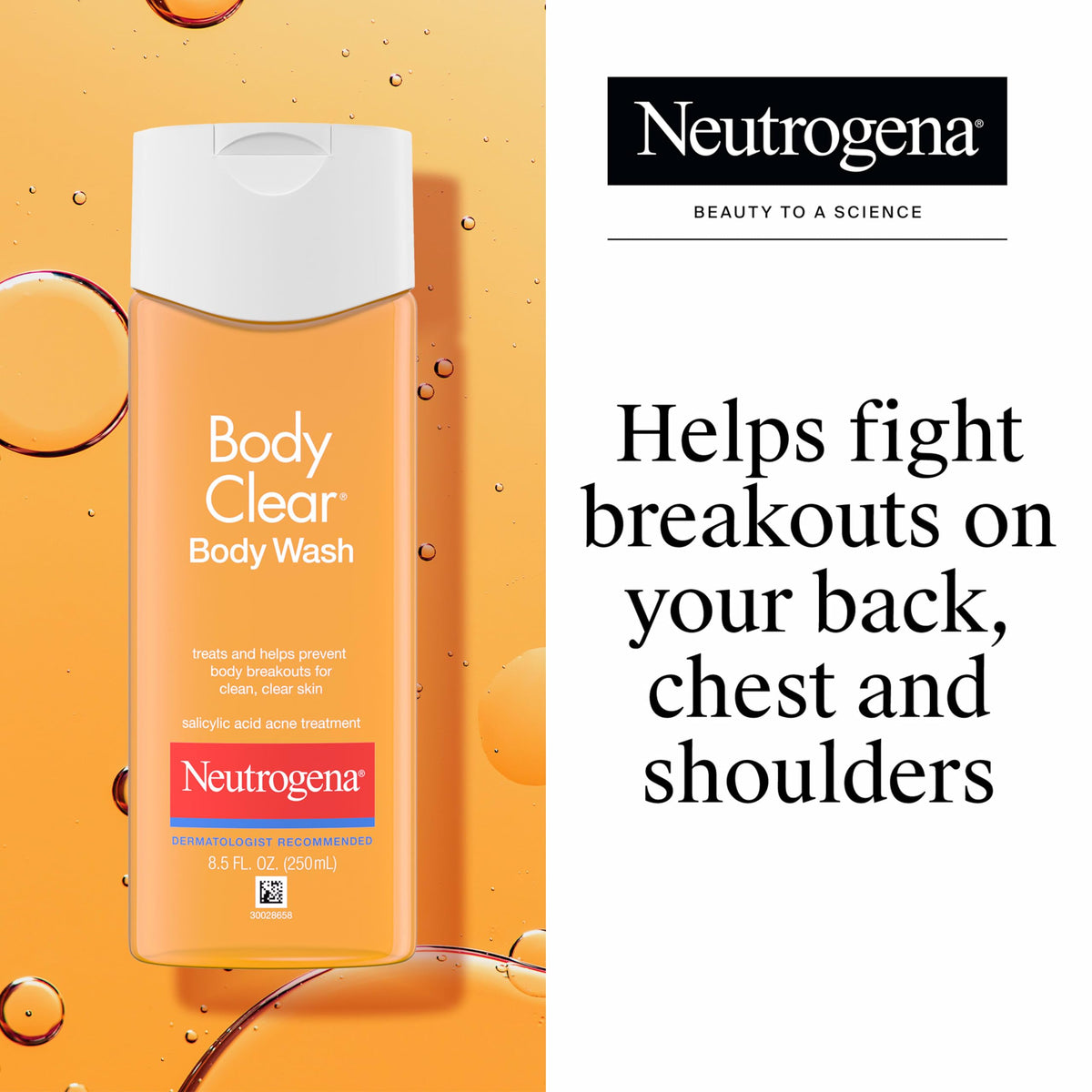 Neutrogena label close-up highlighting 2% salicylic acid