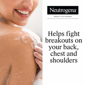 Neutrogena pump and label close-up highlighting active ingredients