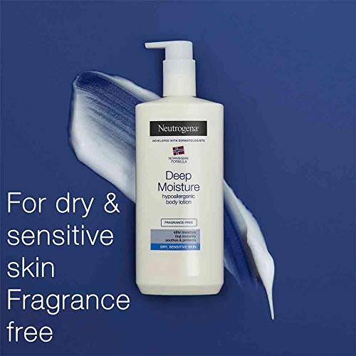 Neutrogena pump close-up showing lotion texture and quick absorption
