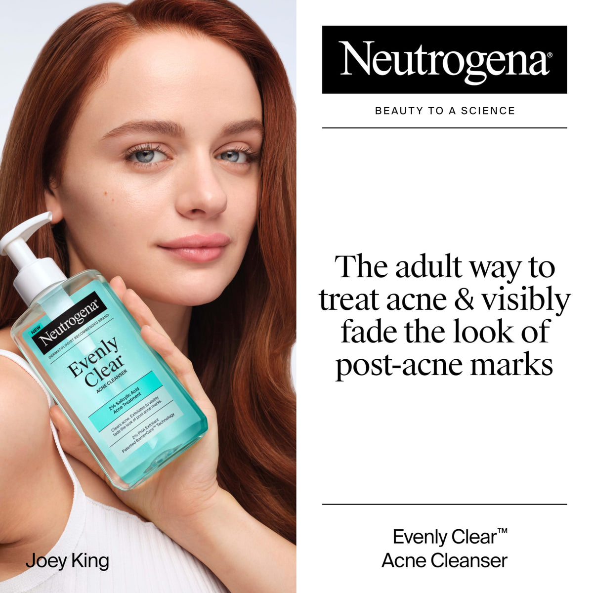 Neutrogena pump dispenser closeup for easy, controlled application